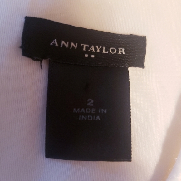 Ann Taylor Off-White Floral Lace Overlay Dress Size 2 Beautiful Wedding Party - Picture 4 of 5